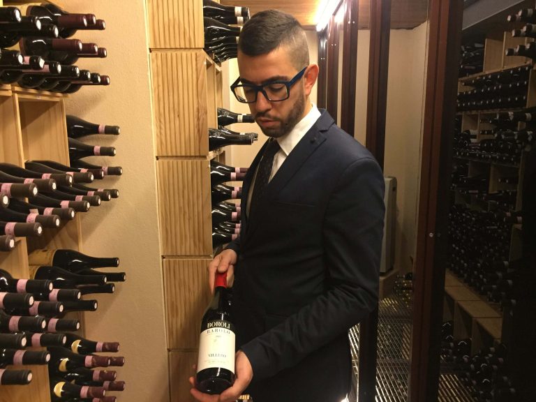 sommelier marco loddo with boroli wine