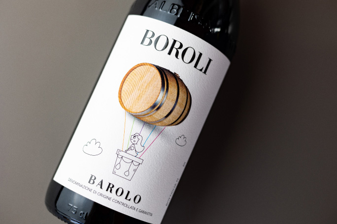Barolo Boroli red wine label