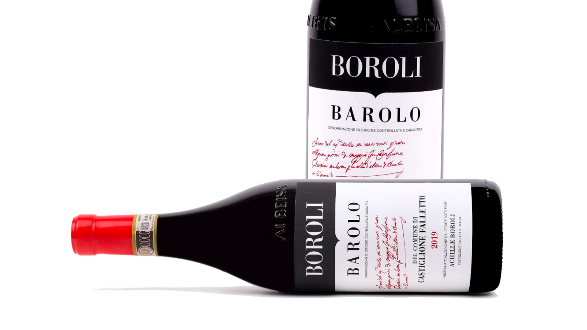 Bottle of red wine Barolo Boroli